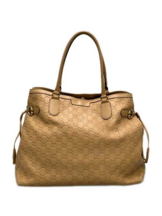 Gucci Handbags - Gucci Tote Bag Guccissima Beige